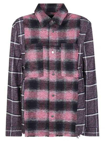 Haikure Arno W Double Check Shirt Jacket In Black