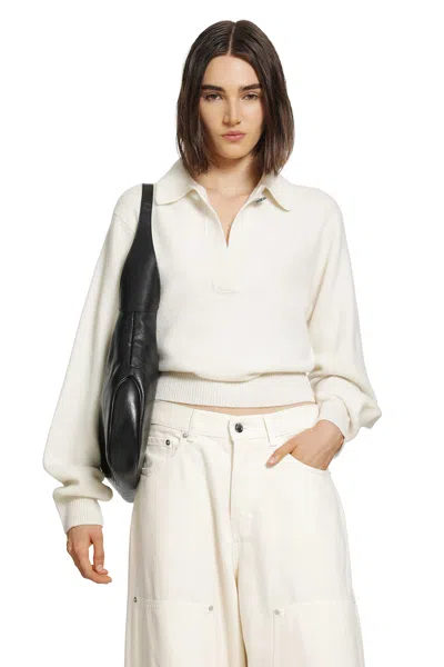 Haikure Ash Relaxed Sweater In White