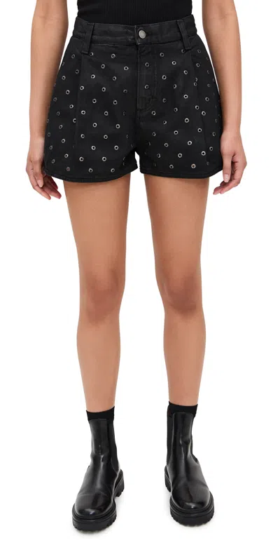 Haikure Ashley Carbon Wash Shorts Carbon Wash In Black