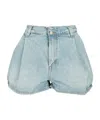 Haikure Ashley Denim Shorts In Green