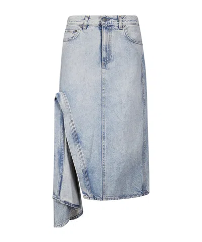 Haikure Asymmetrical Denim Skirt In Multi