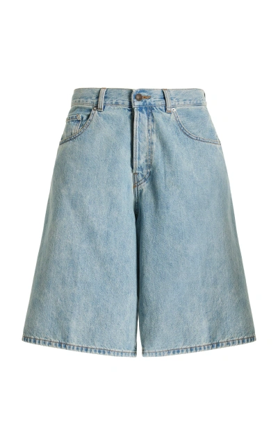 Haikure Becky Oversized Denim Shorts In Blue