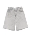 Haikure Grey Fog Becky Shorts With Faded Effect In White