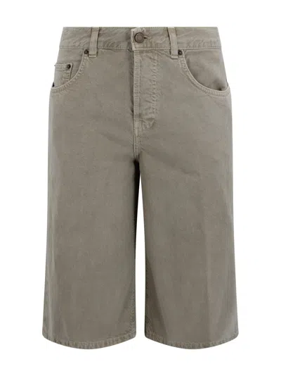 Haikure Becky Twill Five Pocket Straight Shorts In Gray