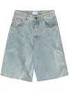 Haikure Becky Wide-leg Denim Shorts In Blue