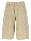 Haikure 'becky Fur Denim' Shorts In Brown