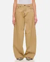 Haikure Camel Wide-leg Overdyed Camel Jeans In Beige
