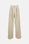Haikure Pleated Wide-leg Jeans In Yellow