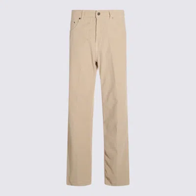 Haikure Beige Cotton Jeans In Sand