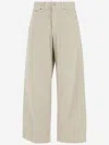 Haikure Oversized Velvet Trousers Belt Loops In Brown