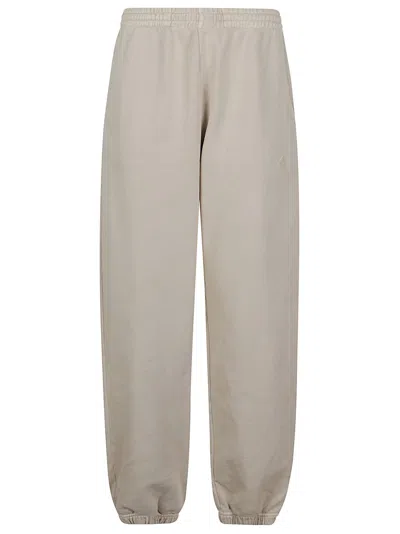 Haikure Beige Wide-leg Pants With Elastic Waistband And Logo Detail In Neutral