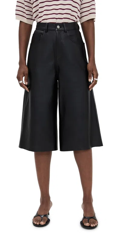 Haikure Belle Leather Pants Nero In Black