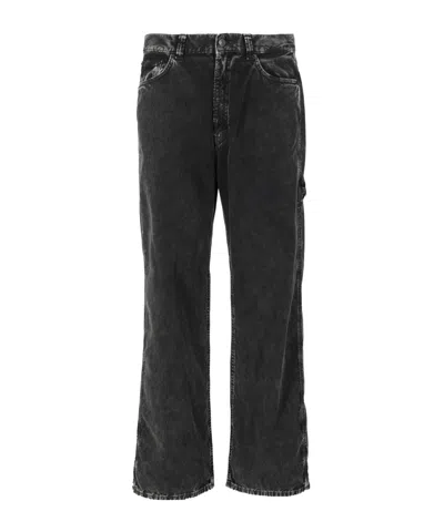 Haikure Belt Loop Casual Pants In Black