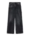 Haikure 'korea' Grey Jeans With Faded Effect And Logo Patch On The Back In Cotton Woman In Black
