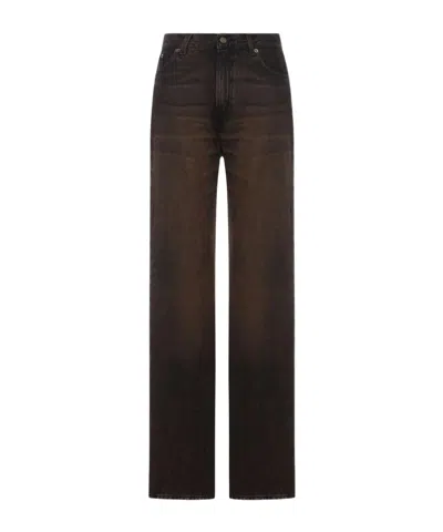 Haikure Belt Loop Jeans In Brown