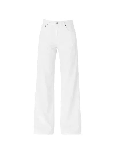 Haikure Wide-leg Denim Pants With Classic Five-pocket Design In White
