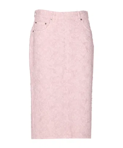 HAIKURE HAIKURE KIM FUR-EFFECT MIDI SKIRT