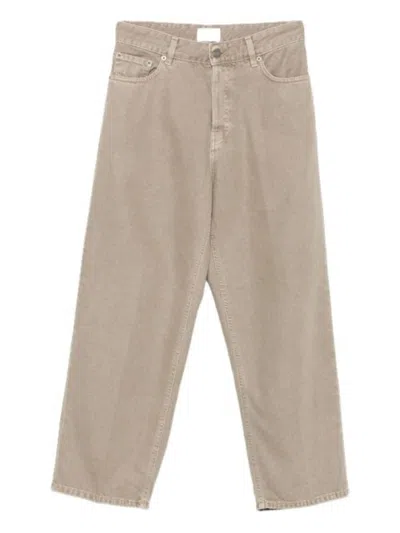 Haikure Belt Loops Five Pockets Back Logo Mini Jeans In Neutral