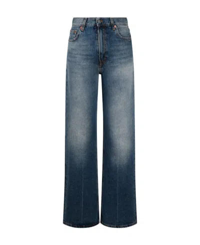 Haikure Belt Ring Denim Trousers In Blue