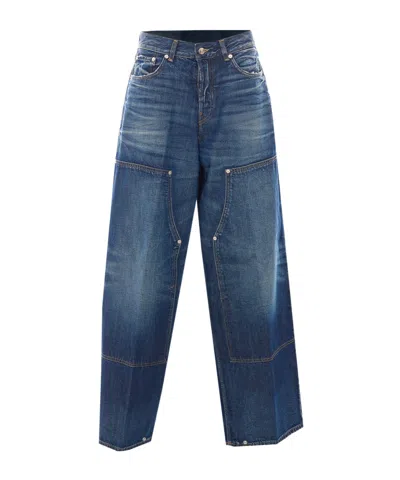 Haikure Belt-loop Jeans. In Blue