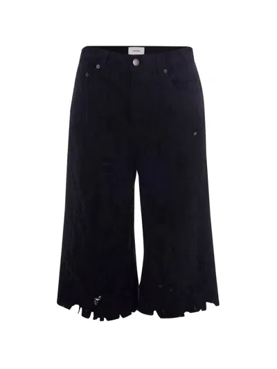 Haikure Belt-loops Shorts In Blue