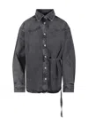 Haikure Button-fastening Tie-waist Shirt