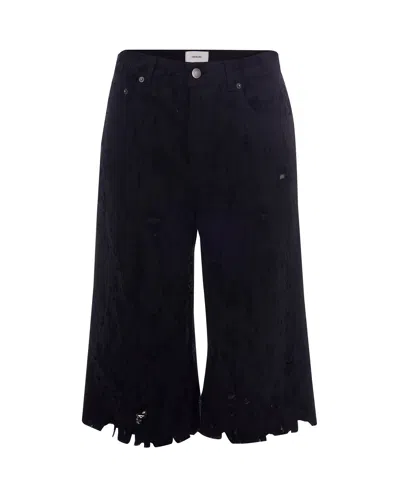 Haikure Bermuda Beck Bull Destroy In Blue