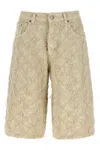 Haikure 'becky Fur Denim' Shorts In Neutral