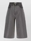 Haikure Bermuda Shorts With Pockets And Belt Loops In Gray