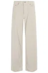 Haikure Wide Leg Corduroy Cotton Pants In Neutral