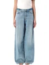Haikure Womens Lagoon Wash Peace Lagoon Wide-leg Denim Jeans In Acqua