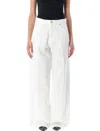 Haikure Wide-leg Jeans With Belt Loops And Contrast Stitching In White