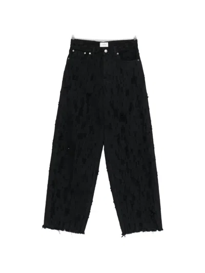 Haikure Bethany Bull Destroyed-effect Jeans In Black