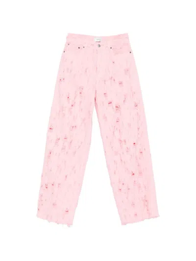 Haikure Bethany Bull Distressed Jeans In Pink