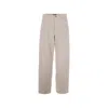 Haikure Beige Straight High Rise Jeans In Multi