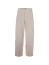Haikure Beige Straight High Rise Jeans In Neutral