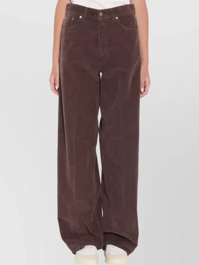 Haikure Bethany Corduroy Wide Leg Trousers In Brown
