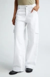 Haikure Bethany Cotton & Linen Twill Cargo Pants In White