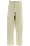 Haikure Bethany Twill 45 Baggy Denim Pants In Verde