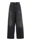 Haikure Loose Fit Denim Trousers In Black