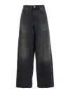 Haikure Loose Fit Denim Trousers In Black