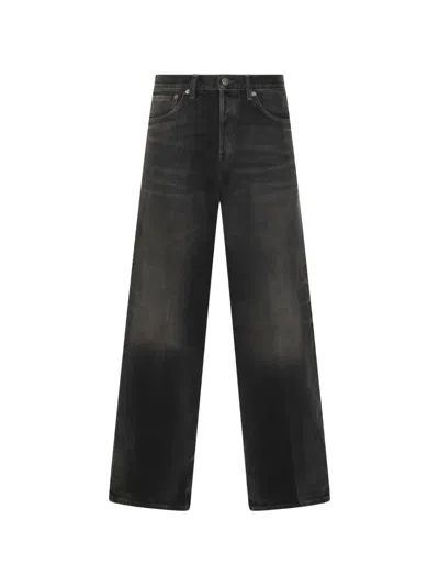 Haikure Bethany Faded Wide-leg Jeans In Black