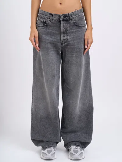 Haikure Bethany Flanel Grey Trousers In Blue