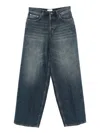 Haikure Bethany Front-button Wide-leg Jeans In Blue