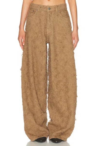 Haikure Bethany Fur Denim Pant In Brown