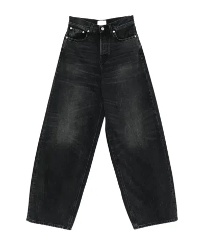 Haikure Bethany High-waist Wide-leg Jeans In Black