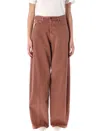 Haikure Bethany Wide-leg Brown Denim Jeans In Brick