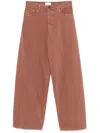 Haikure Bethany Wide-leg Brown Denim Jeans In Brown