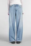 Haikure Womens Lagoon Wash Peace Lagoon Wide-leg Denim Jeans In Blue