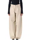 Haikure Ivory Wide Leg Trousers In Neutral